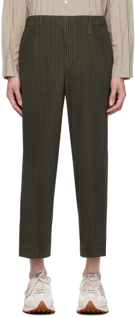 Homme Plissé Issey Miyake Khaki Tailored Pleats 1 Trousers - Pants 