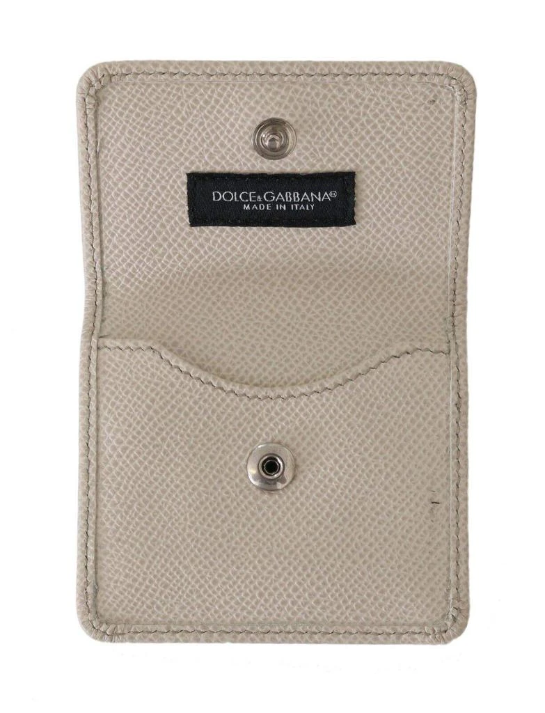 Dolce & Gabbana Dolce & Gabbana White Dauphine Leather Holder Pocket Wallet Condom Case 6