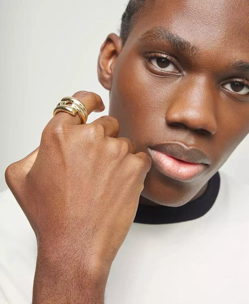 UNOde50 18K Gold Plated Alloy Ring in the Shape of a Tube 3