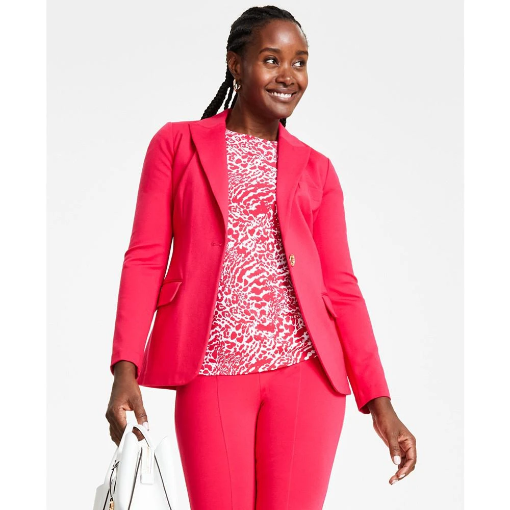 Michael Kors Women's Knit One-Button Blazer 2