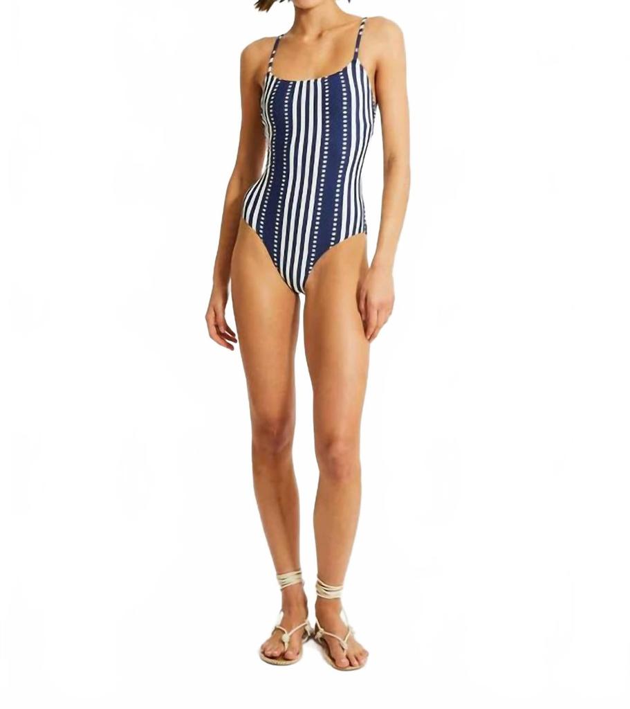 LEMLEM Elene One Piece Swimsuit In Eshe Navy