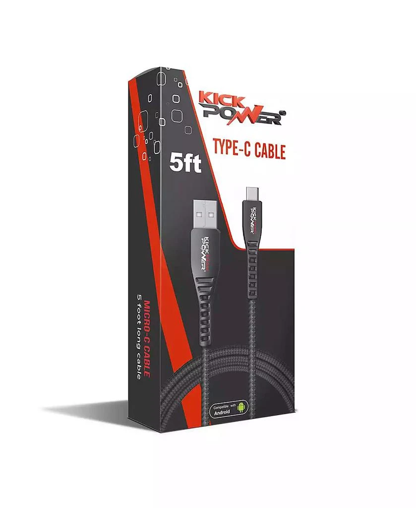 KickPower -USB to USB-C Cable (5ft length)
