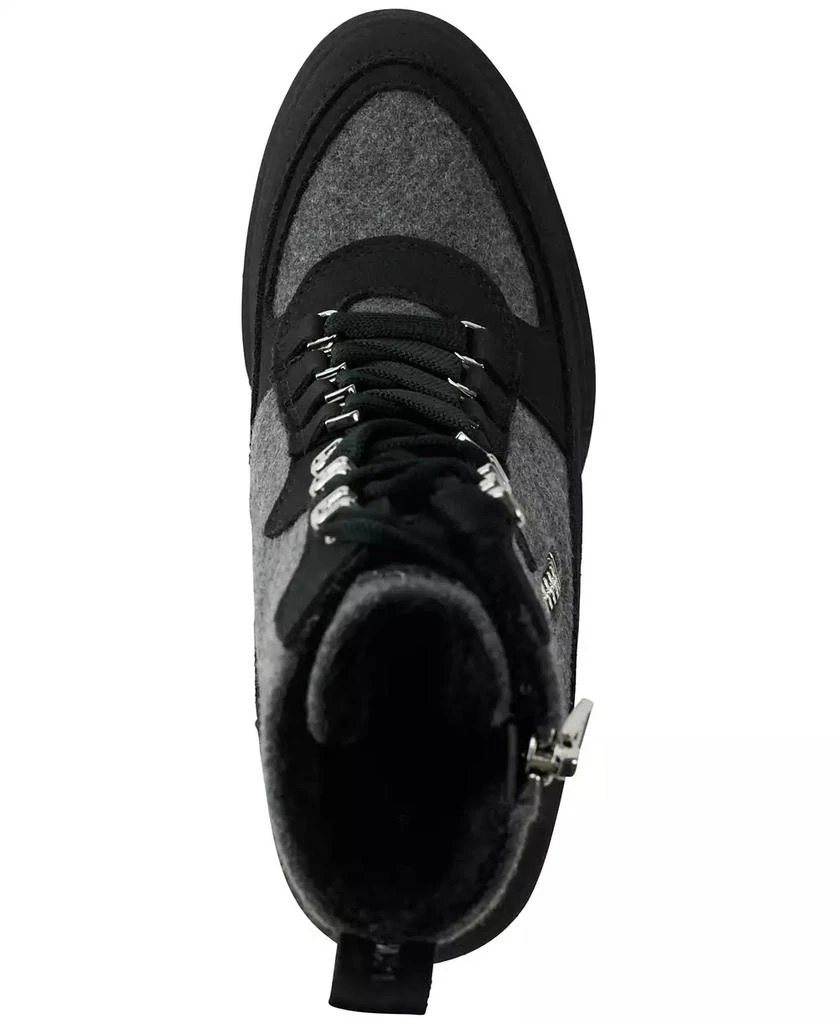 DKNY Women's Toia Lace-Up Zip Block Heel Booties 4