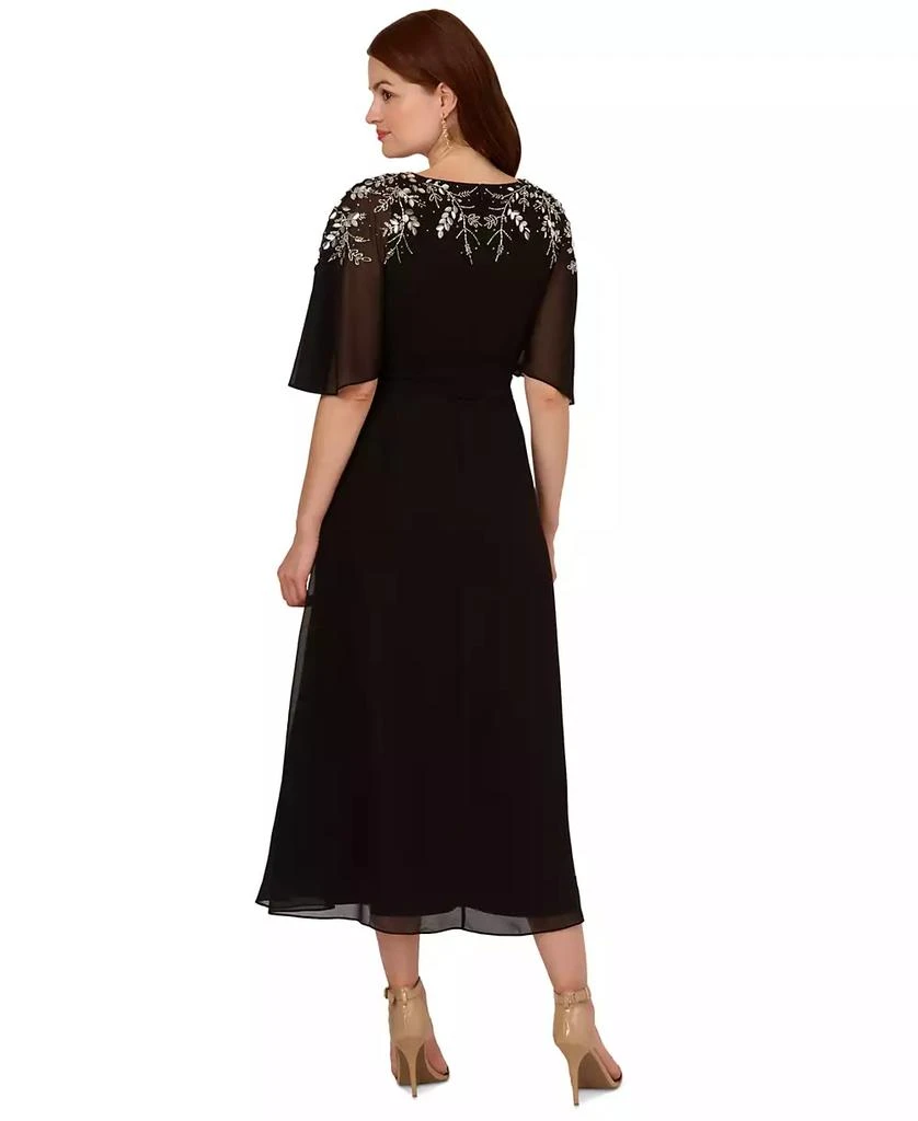 Adrianna Papell Women's Beaded Chiffon Dolman-Sleeve Dress 2