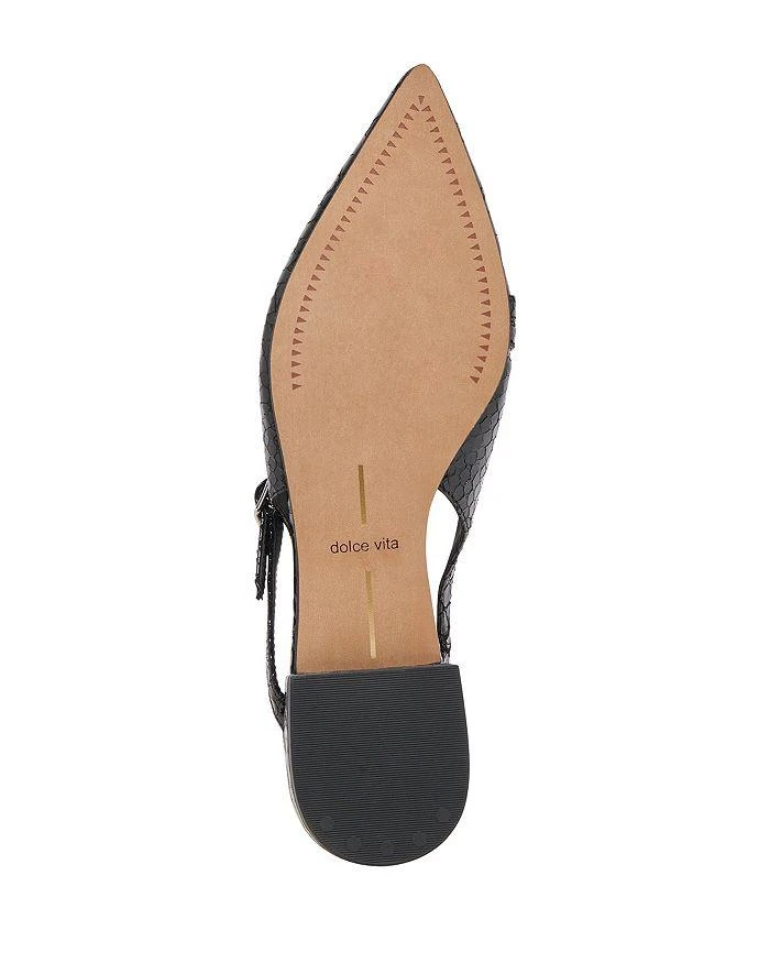 Dolce Vita Women's Pamla Croc Embossed Slingback Flats 9