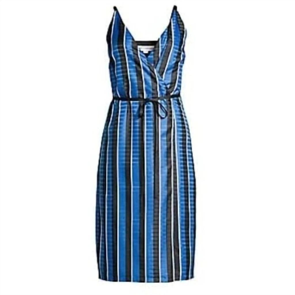 Robert Rodriguez Robert Rodriguez - Striped Surplice V neck Dress 3