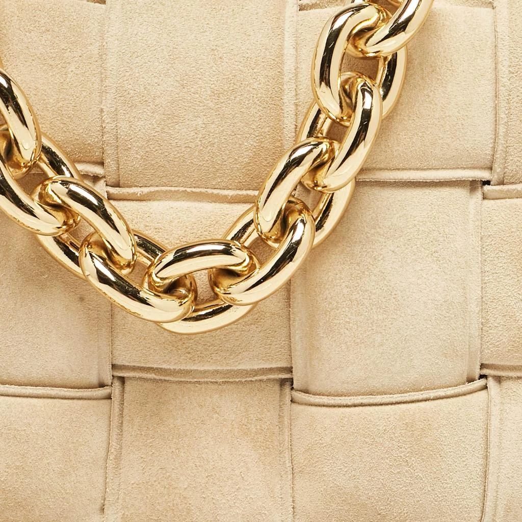 Bottega Veneta Bottega Veneta Beige Suede Padded Cassette Shoulder Bag 5