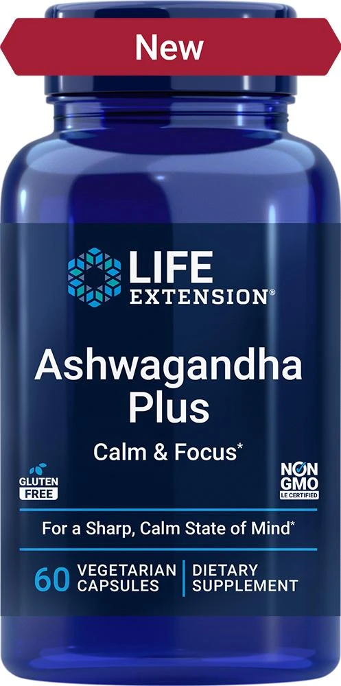 Life Extension Life Extension Ashwagandha Plus Calm & Focus* (60 vegetarian capsules) 1