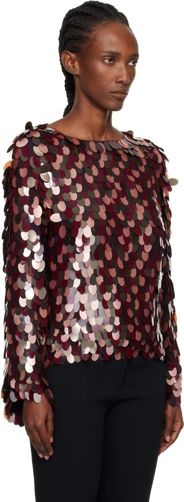 Dries Van Noten Burgundy Sequin Blouse 2