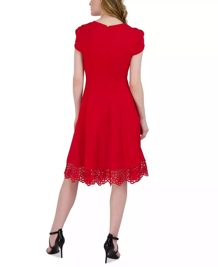 Donna Ricco Women's Round-Neck Sleeveless Fit & Flare Dress 2