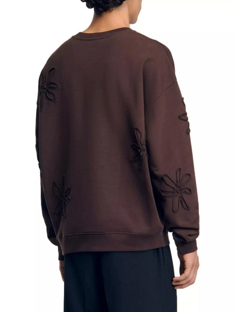 Sandro Oversized Floral Sweatshirt 3