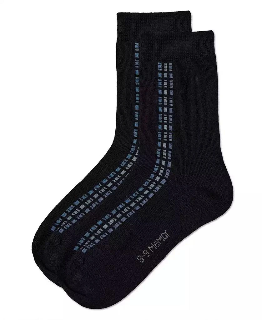 Memoi Boys Vertical Dashed Line Crew Socks 3
