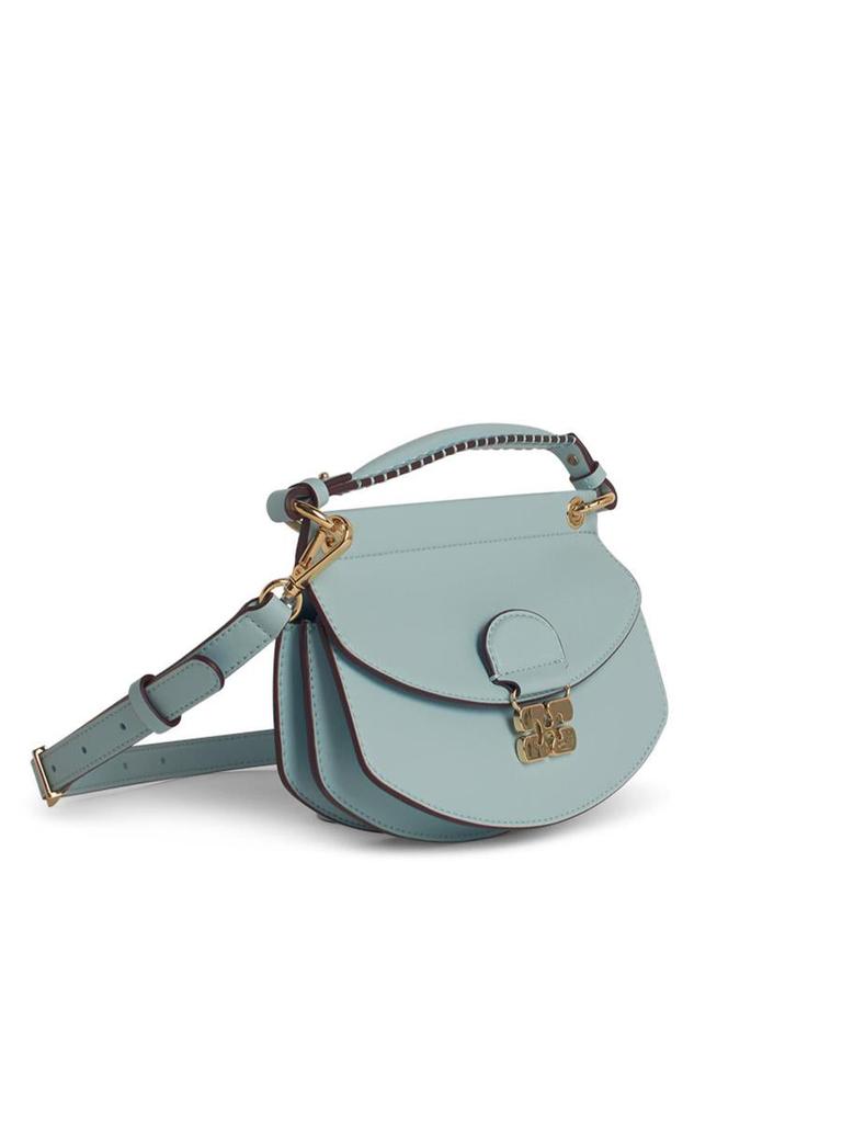 Ganni Ganni 'Apo-G' Light Blue Leather Bag