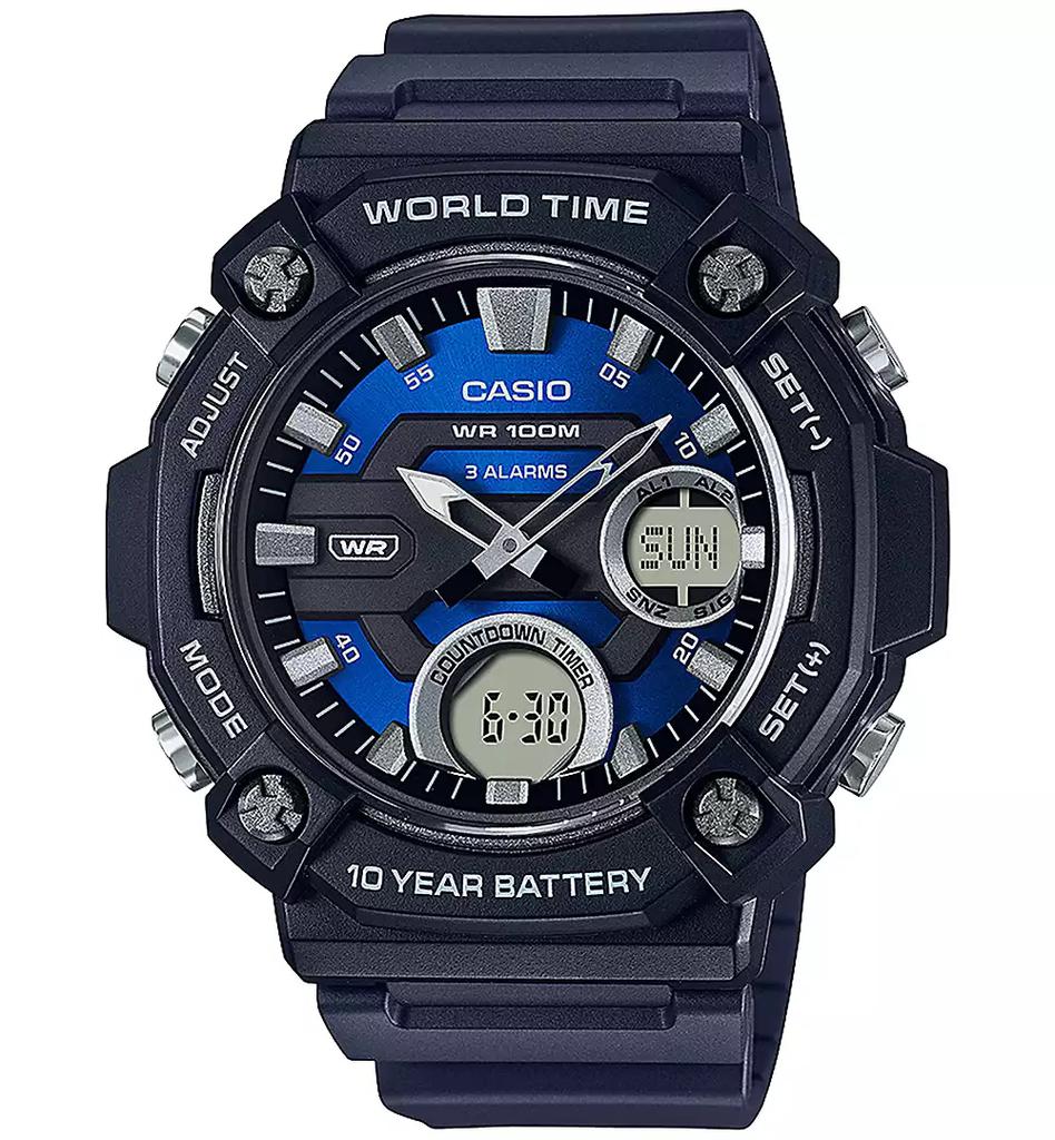 Casio Men's Analog Digital Black Resin Strap Watch 48mm