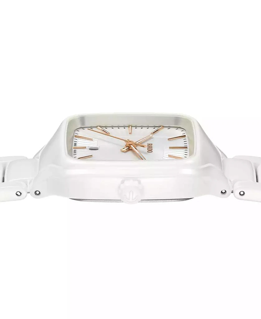 Rado Women's Swiss True Square White High-Tech Ceramic Bracelet Watch 29mm 3