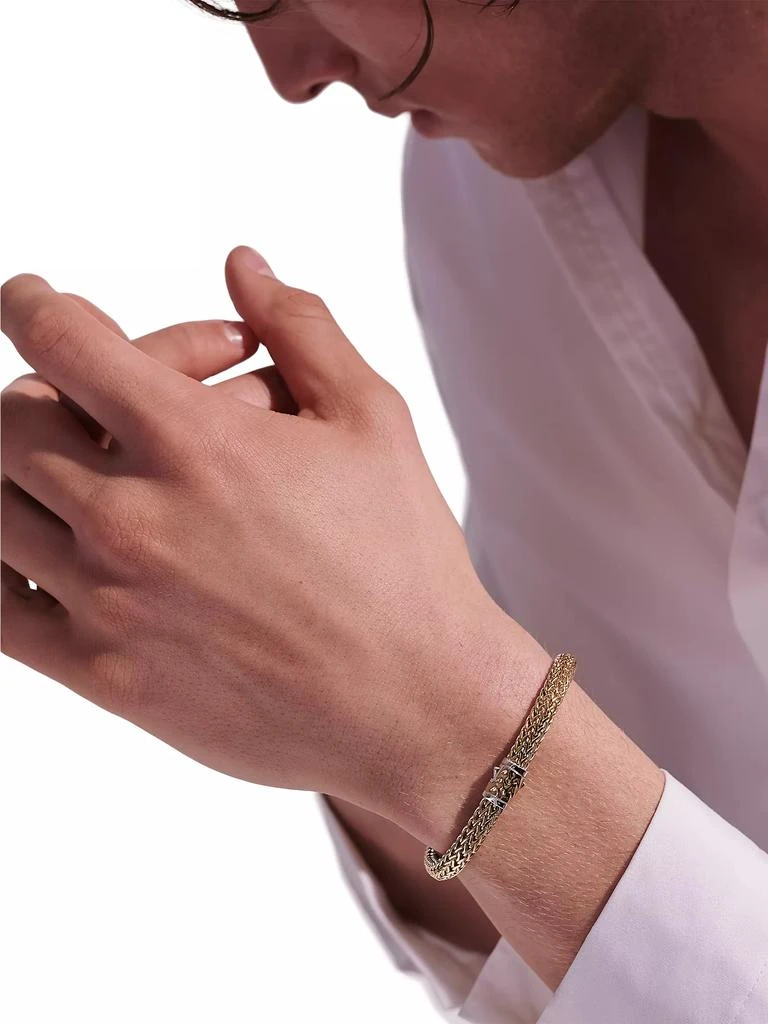 John Hardy Classic Chain 18K Gold & Sterling Silver Reversible Bracelet 3