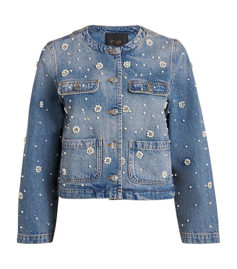 ◆3.1 PHILLIP LIM◆リバティ装飾ツートンデニムジャケット 3.1 Phillip Lim Liberty embellished two-tone denim jacket