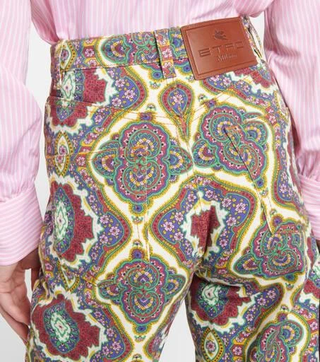 ETRO Printed high-rise wide-leg jeans 6