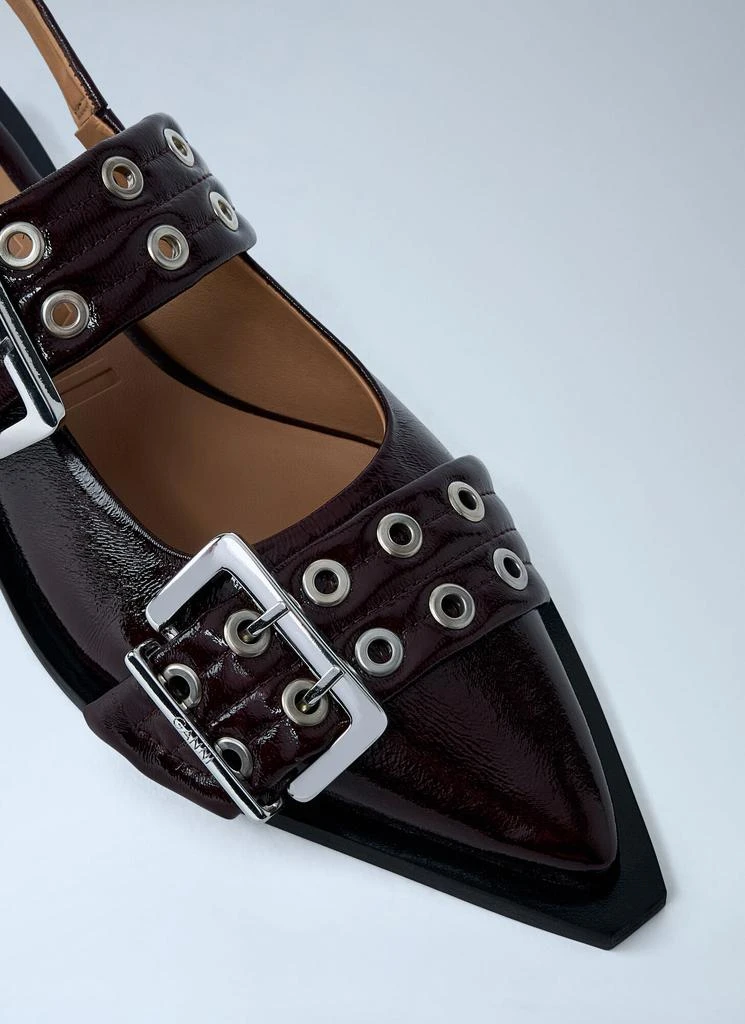 Ganni Buckle Ballerina Flats 3