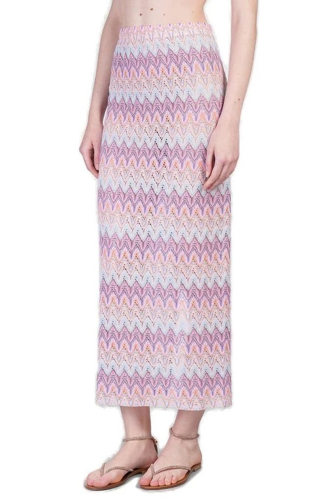Mc2 Saint Barth Mc2 Saint Barth Pastel Chevron Pattern Caytlin Long Raschel Skirt 3