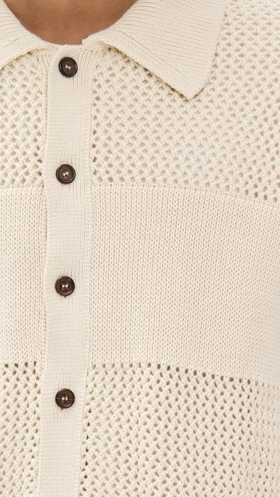 Universal Works Open Knit Polo Shirt 5