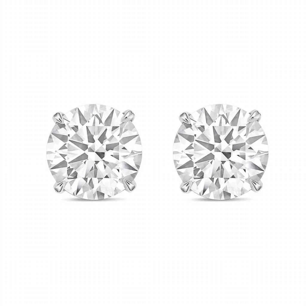 Diana M Jewels Diana M Jewels - 3.00 Cts Round Lab Diamond Stud Earring 2