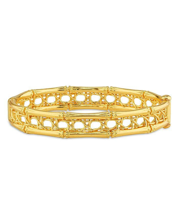 Capucine De Wulf Veranda Caning Bangle Bracelet in 18K Gold Plated