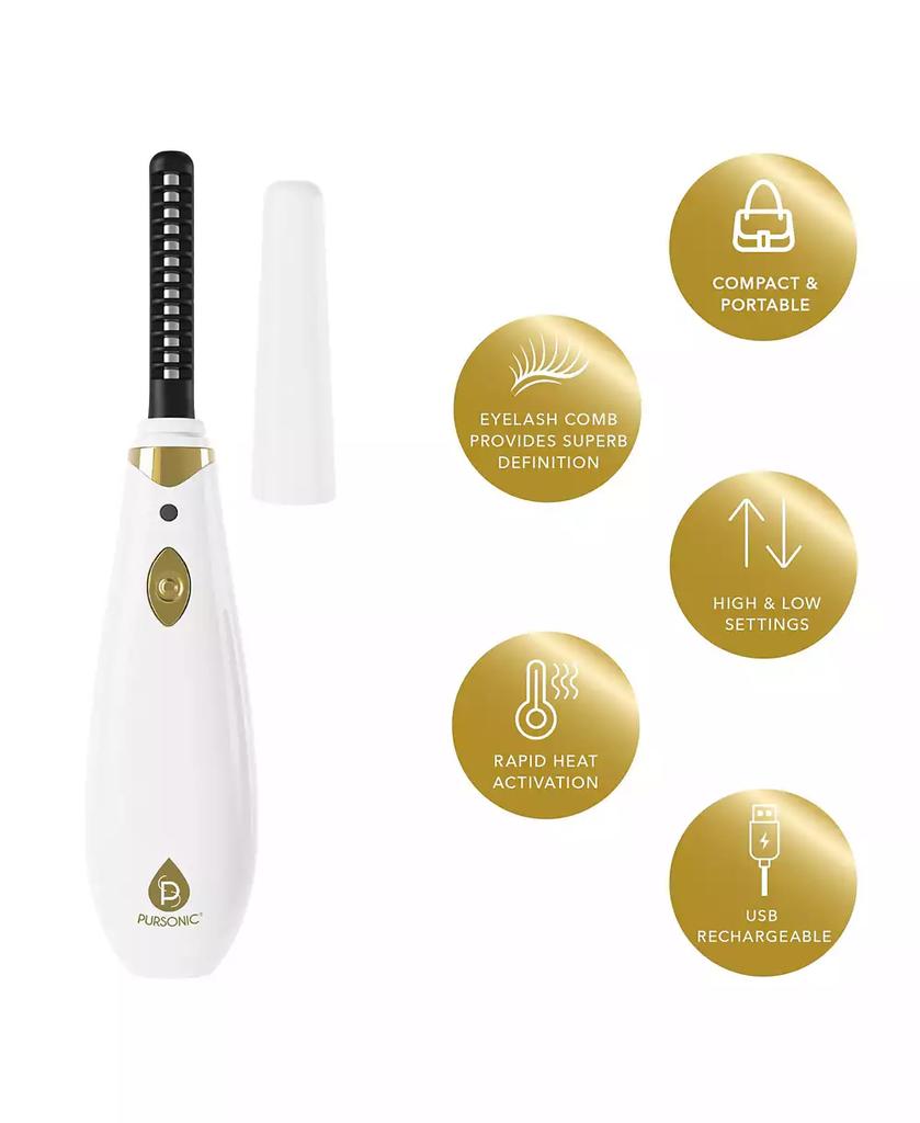 PURSONIC Rechargeable Heated Eyelash Curler with Comb