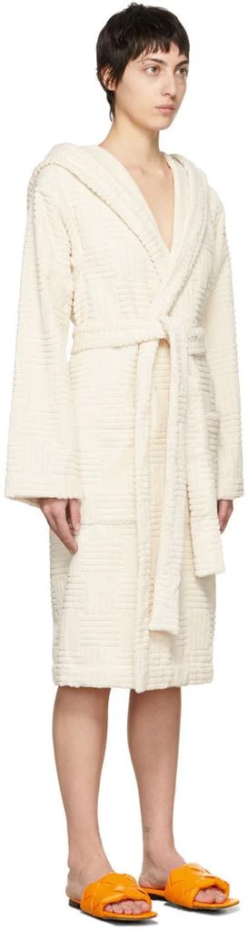 Bottega Veneta Off-White Intreccio Bath Robe 2