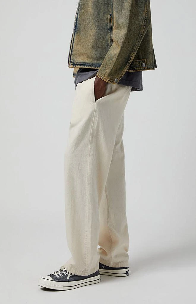 PacSun Cream Linen Pants 3