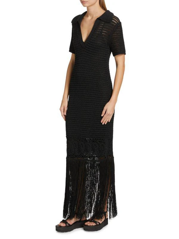 A.L.C. Valerie Crochet Fringe Maxi Dress 3