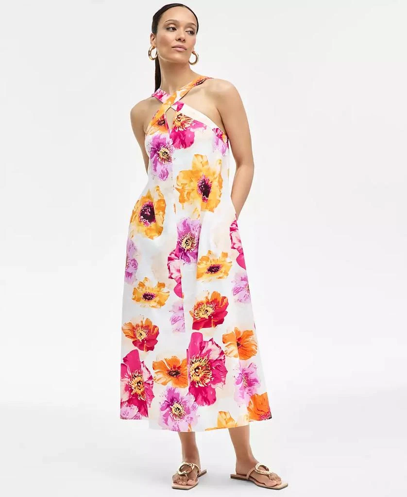 Floral Print Macy's Floral Maxi Dress Macy Puff Sleeve Floral - Main Image