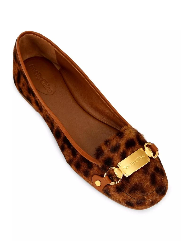 See by Chloé Leopard Calf Hair Ballet Flats 4