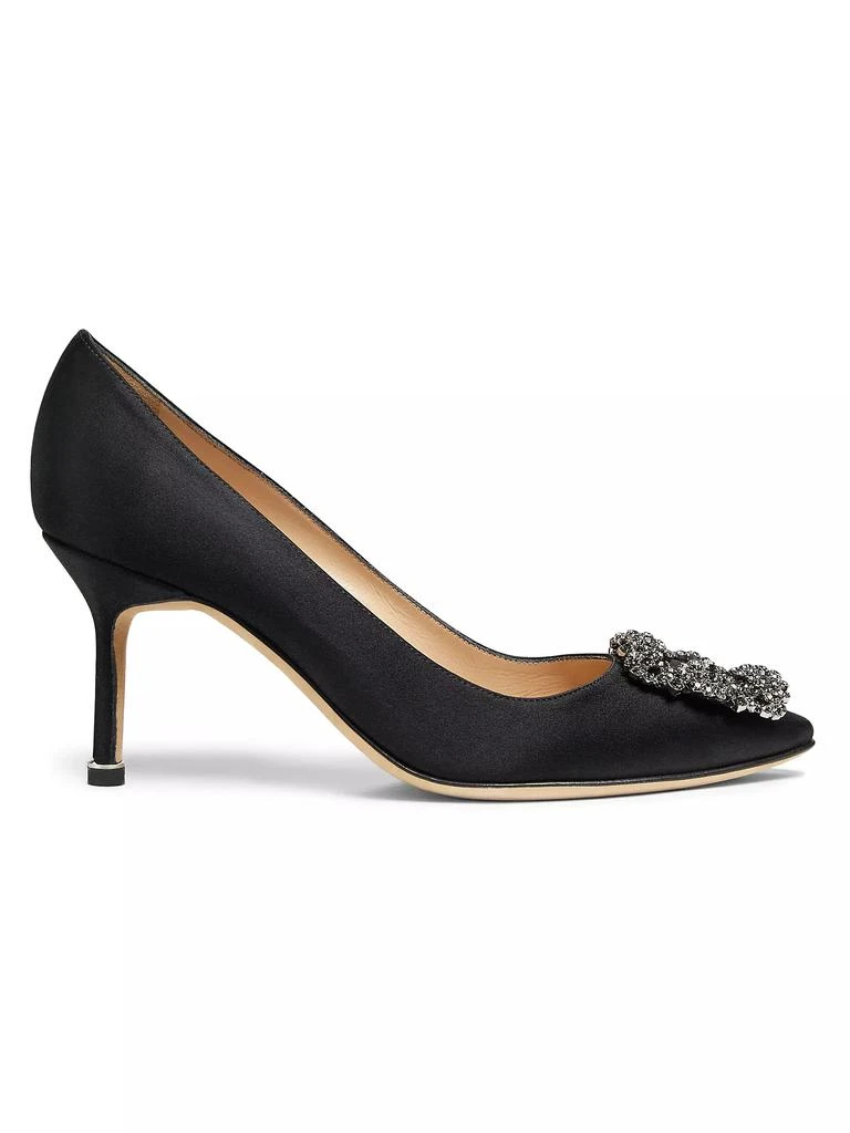 Manolo Blahnik Hangisi 70MM Crystal-Embellished Satin Pumps 1