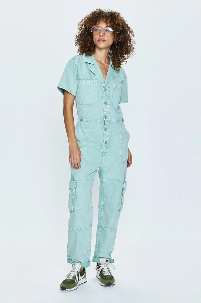 Pistola Denim Grover Cargo Jumpsuit - Aloe Snow 5