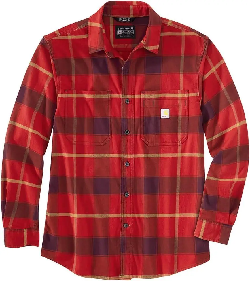 Carhartt Carhartt Men's Rugged Flex Relaxed Fit Midweight Flannel Long-Sleeve Plaid Shirt