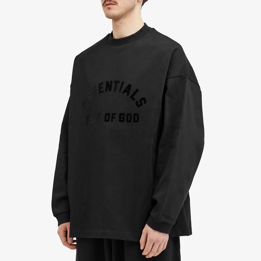 Essentials Fear of God ESSENTIALS Spring Long Sleeve Printed T-Shirt - Jet Black 2