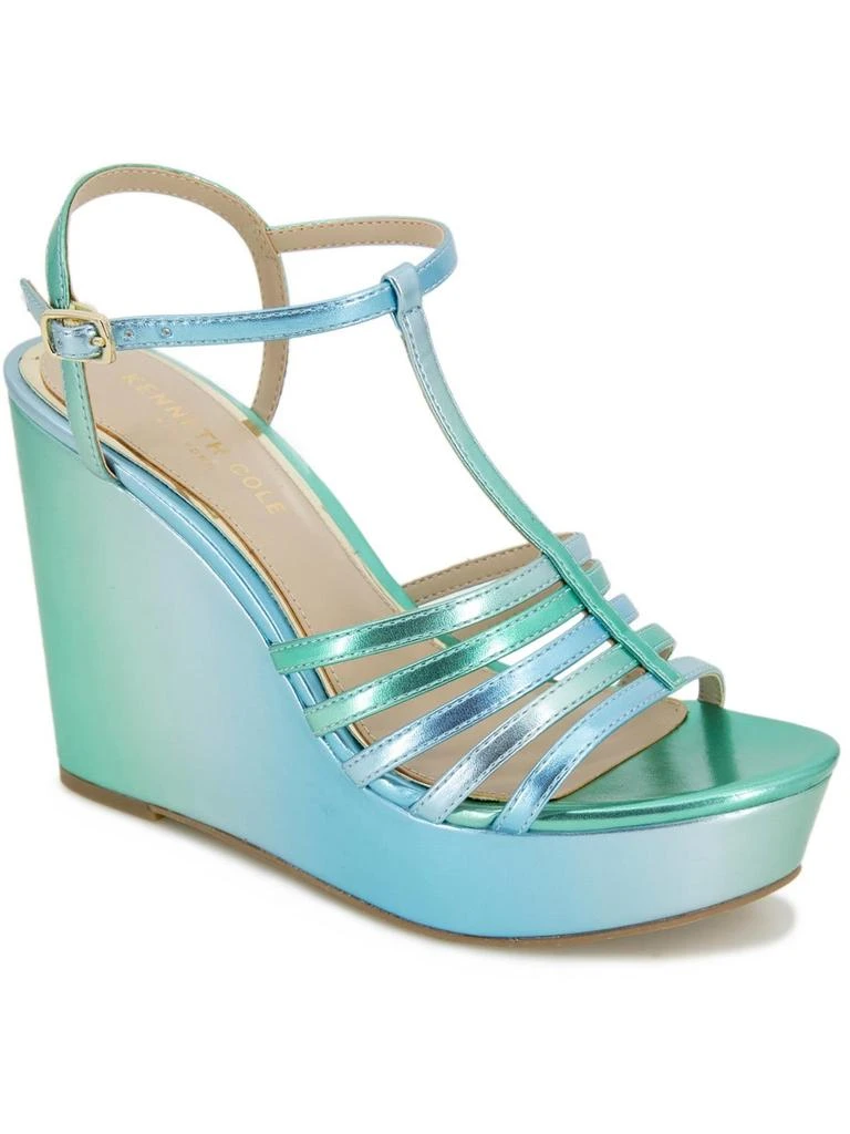 Kenneth Cole CELIA Womens Faux Leather Wedge Sandals 1