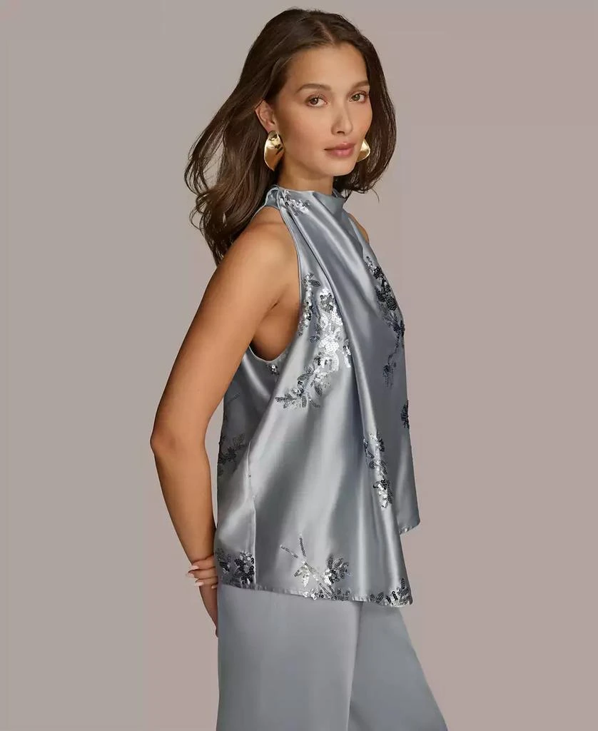 Donna Karan Women's Sequin-Embellished Satin Tank Top 3