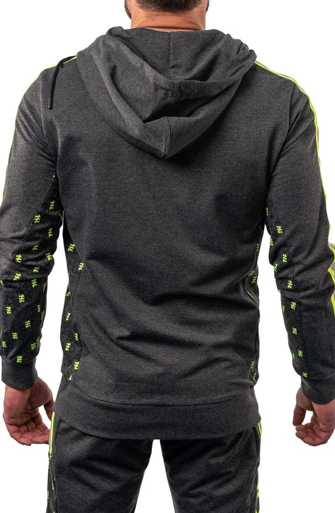 Maceoo Monogram Cotton Blend Logo Zip Hoodie 2
