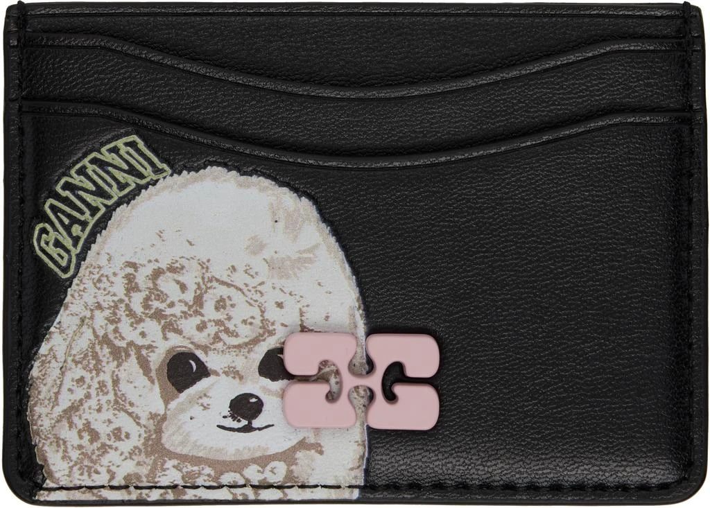 Ganni Black Bou Card Holder