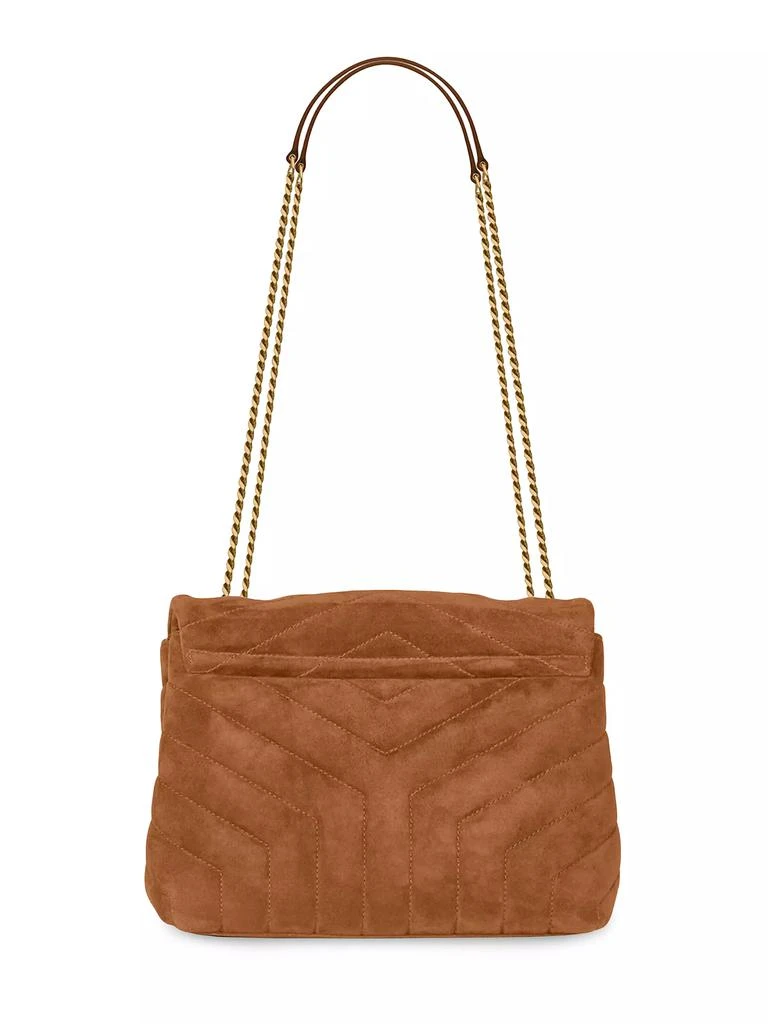 Yves Saint Laurent Loulou Small Shoulder Bag in Quilted Suede 5