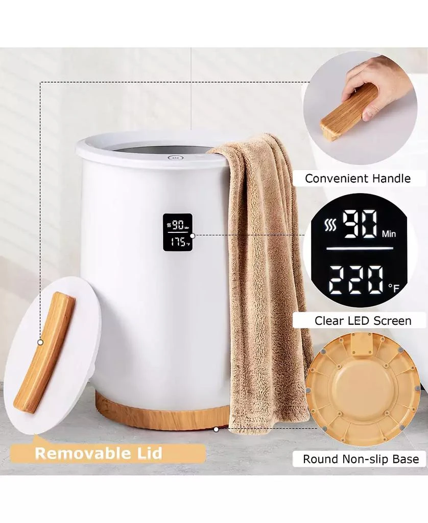 Ecooso 20L Large Heated Towel Warmer with LED Display and Button Control 5