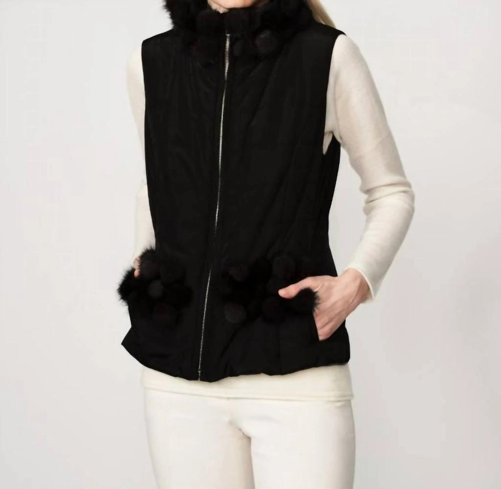 DiOMi Diomi - poly with mink collar vest 2