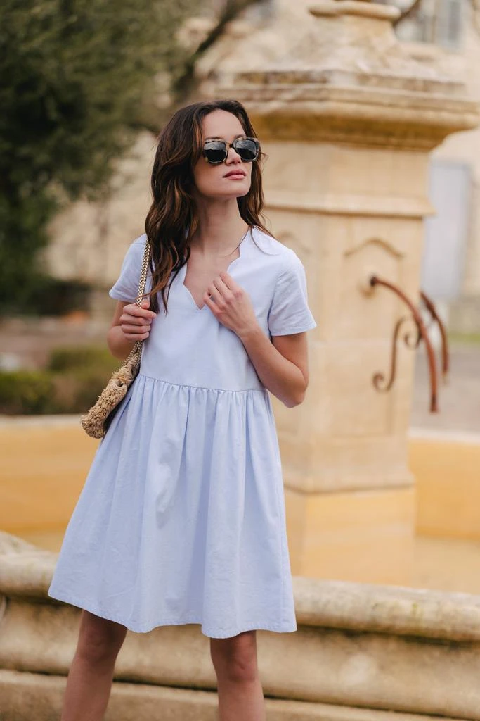 预计3周后发货 Saaj Paris Robe Martha Bleu Ciel 1