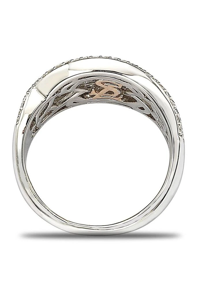 Suzy Levian Sterling Silver White 
Chocolate CZ Ring 4