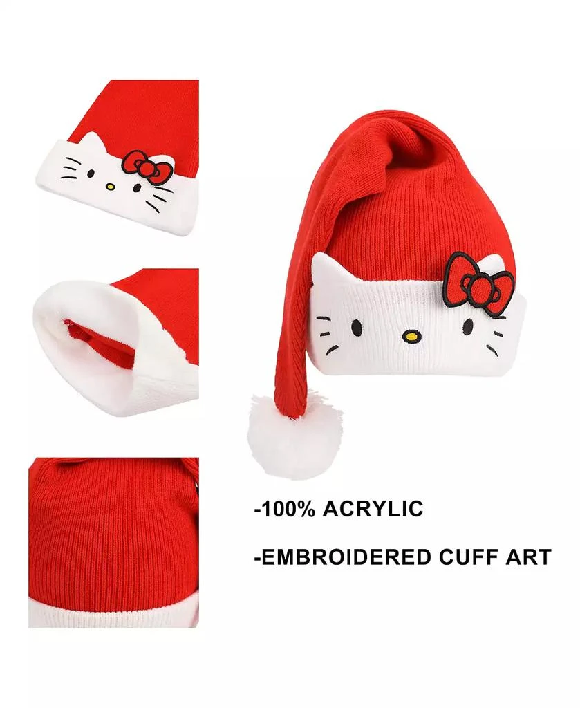 Hello Kitty Men's Face Embroidery Cuff Acrylic Santa Hat 4