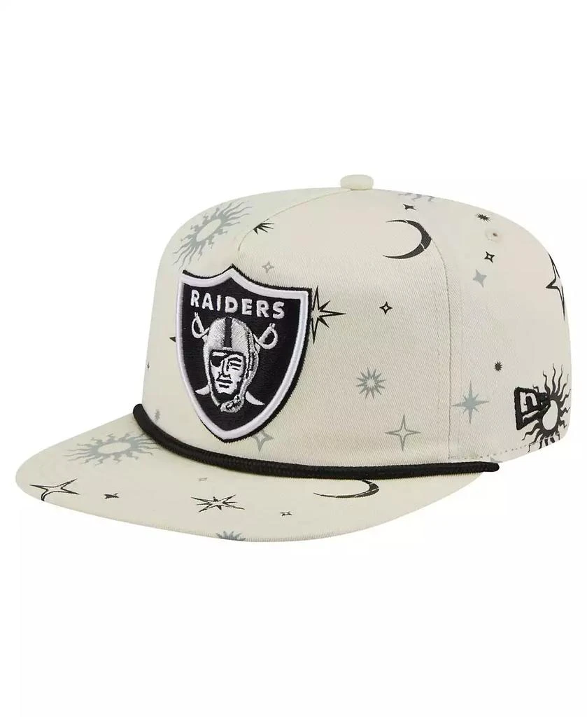 New Era Men's Cream Las Vegas Raiders Celestial Golfer Adjustable Hat 1