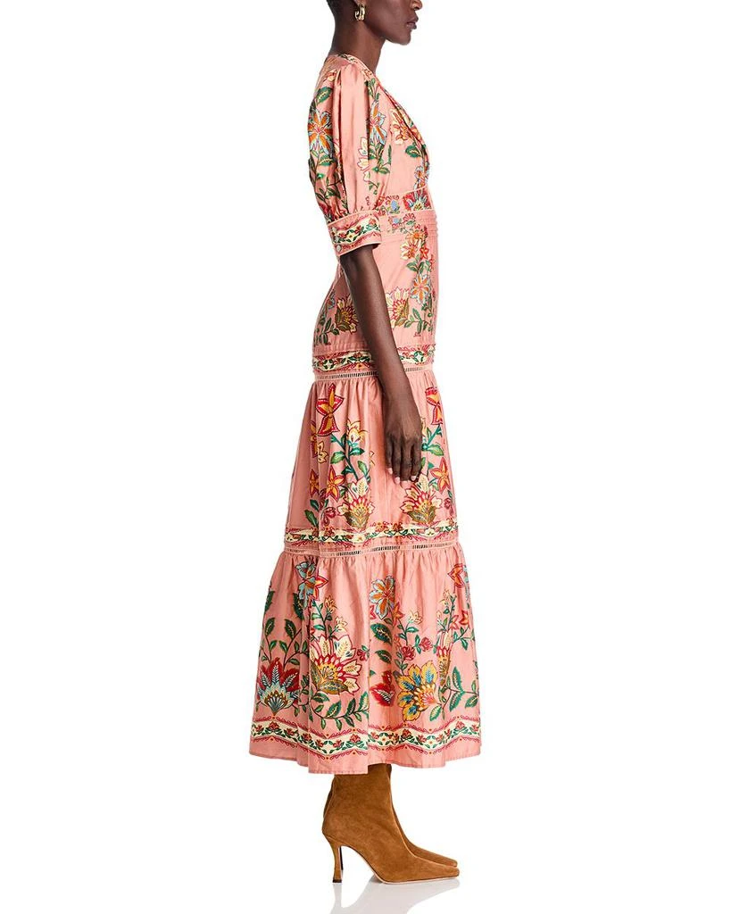 Farm Rio Pink Garden Delight Short Sleeve Maxi Dress 5