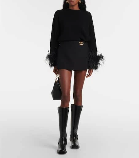 Valentino Rockstud leather biker boots 3